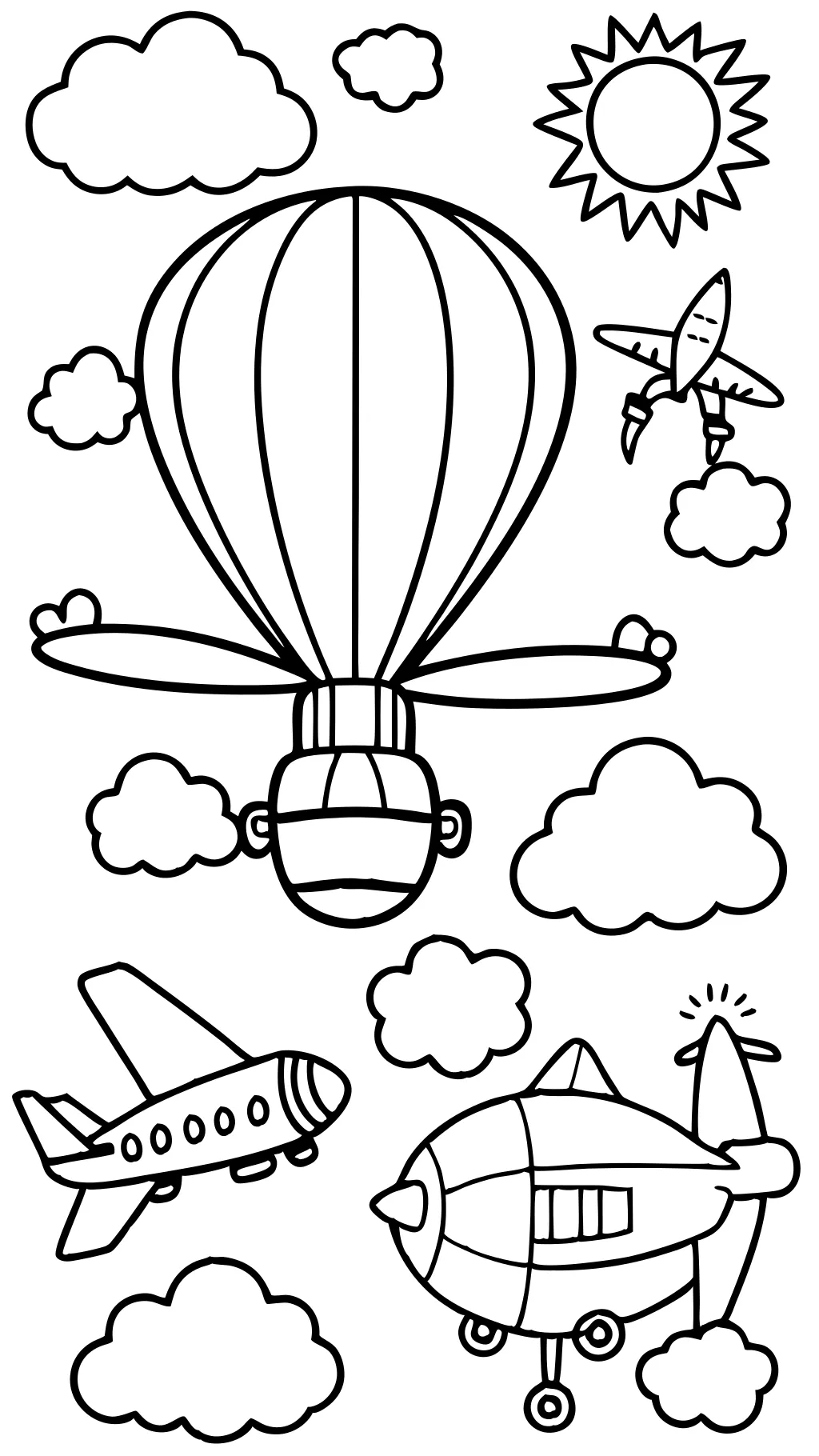 free printable airplane coloring pages